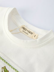 Green Plaid Fish Embroidered Smocked Boys Set