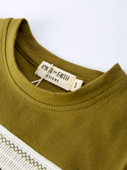 PREORDER Duck Embroidery Boys Set Green Tee and Camo Shorts