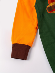 Fall Thanksgiving Turkey Embroidery Baby Boy Romper