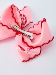 Strawberry Embroidered Girls Hairpin 4 Inches