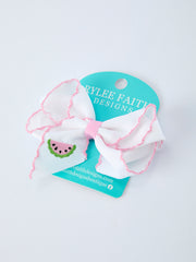 Watermelon Embroidered Girls Hairpin 4.3 Inches