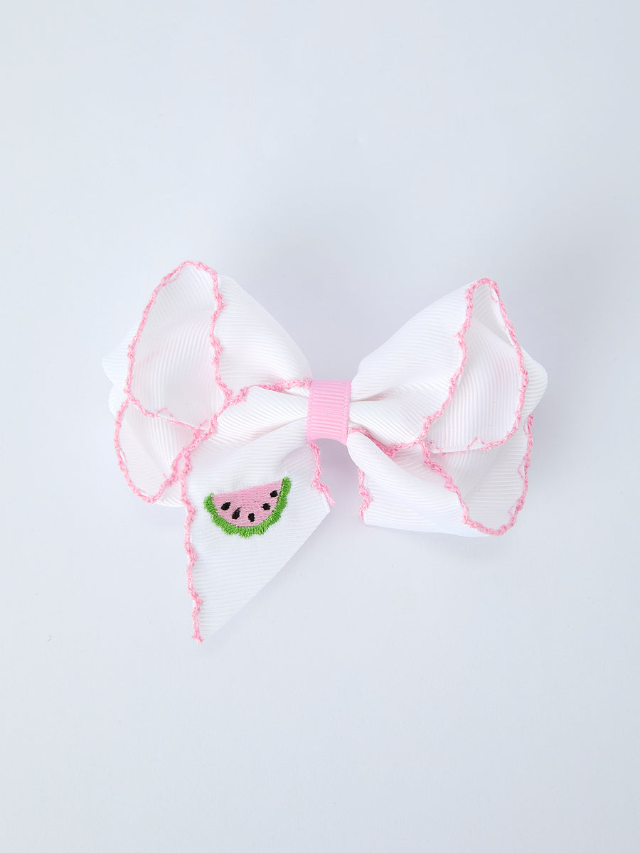 Watermelon Embroidered Girls Hairpin 4.3 Inches