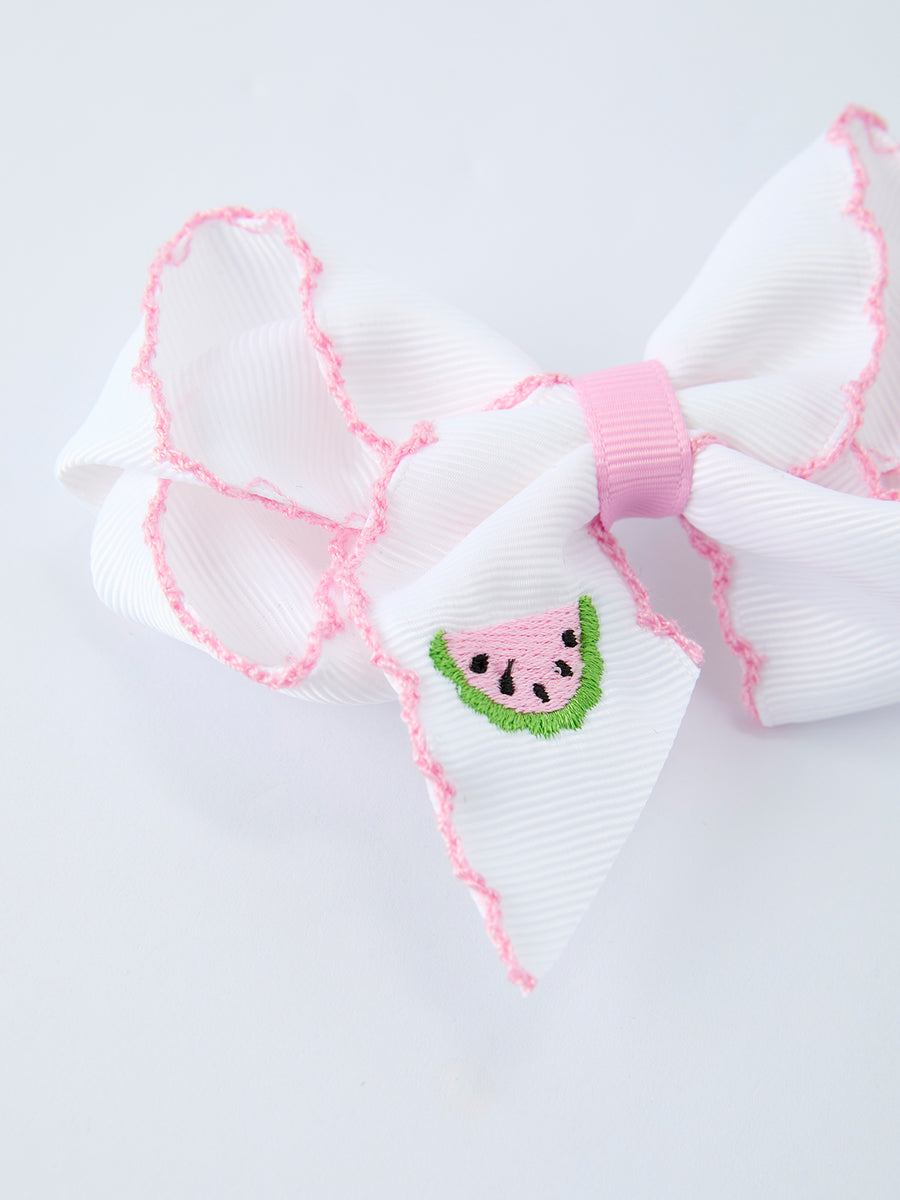 Watermelon Embroidered Girls Hairpin 4.3 Inches