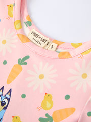 Easter Character Print Short-sleeved Dress