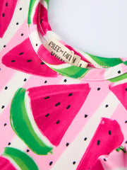 Summer Watermelon Pattern Girls Dress