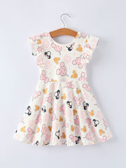 Characters and Lollipop Print Girls Dress
