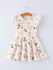 Characters and Lollipop Print Girls Dress