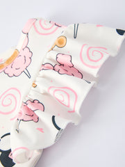 Characters and Lollipop Print Girls Dress