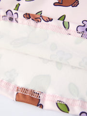 Easter Bunny Purple Floral Print Girls Dress