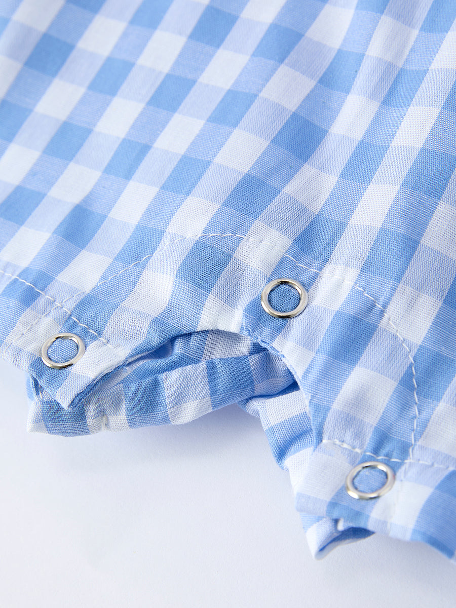 Baby Boys Summer Strawberry Embroidered Smocked Romper