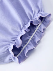 PREORDER Purple Floral Smocked Embroidery Baby Girls Bloomers Set