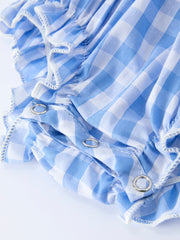 Spring Daisy Bow Smocked Baby Girl Romper