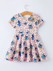 Easter Egg Character Carrot Print Girls' Dress