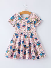 Easter Egg Character Carrot Print Girls' Dress