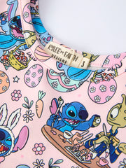 Easter Egg Character Carrot Print Girls' Dress