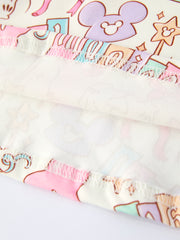 Pastel Magical Theme Girls Flutter Sleeve Dress