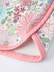 Girls Pink Floral Sleeveless Vest Top and Shorts Set