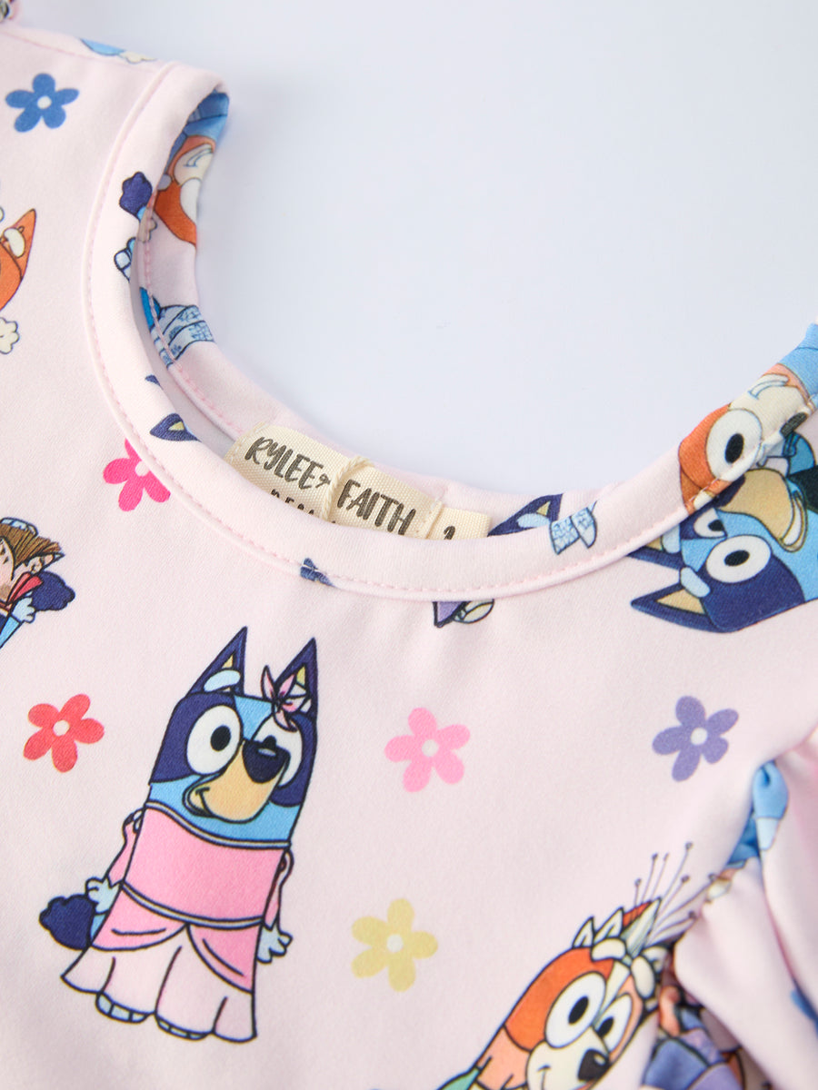 Spring Playful Character Print Girl Dress