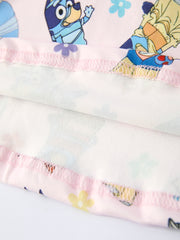 Spring Playful Character Print Girl Dress