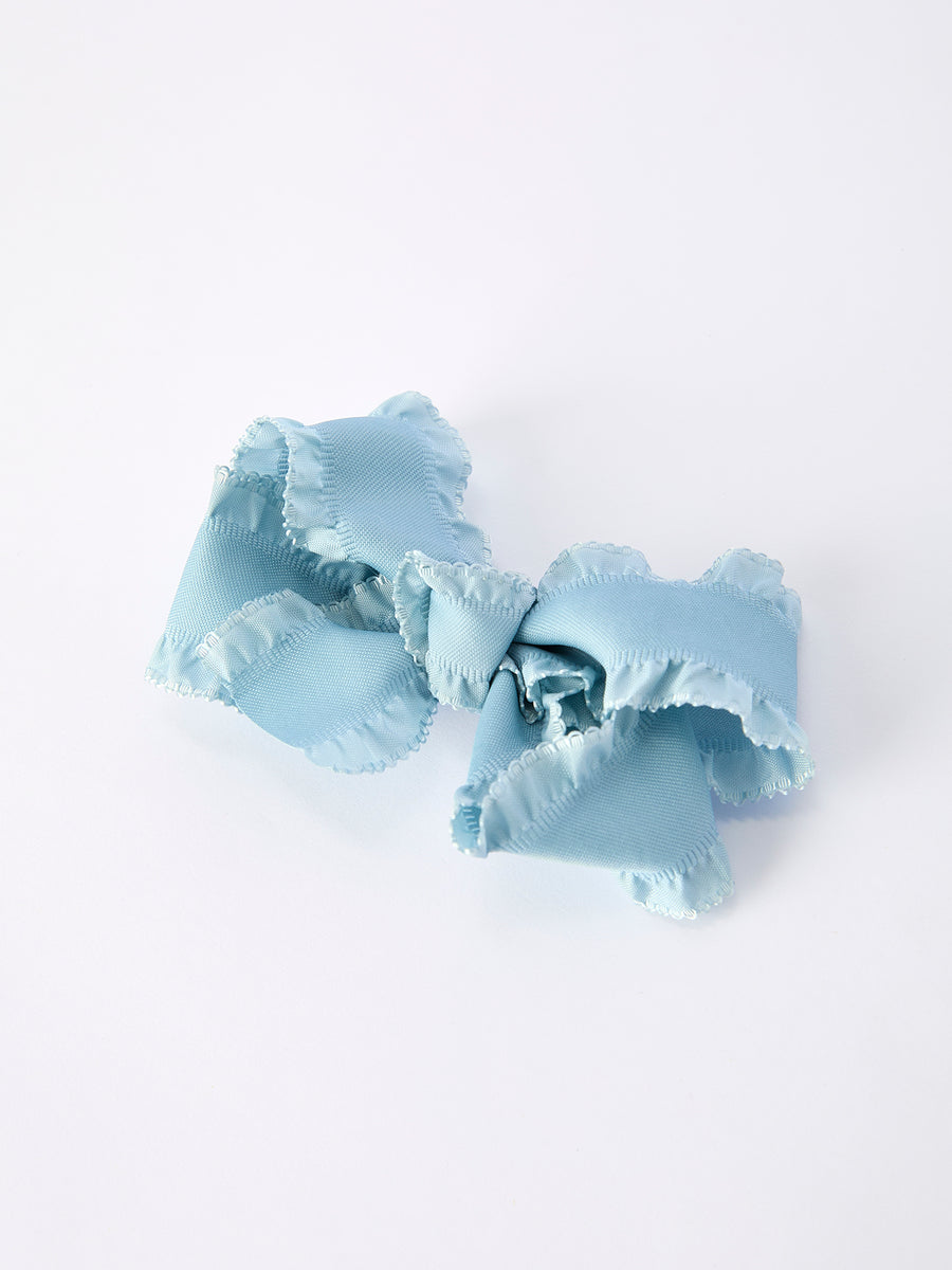 Ruffle Bow Girl Hair Clips 3.5 Inches-Multiple Colors Available