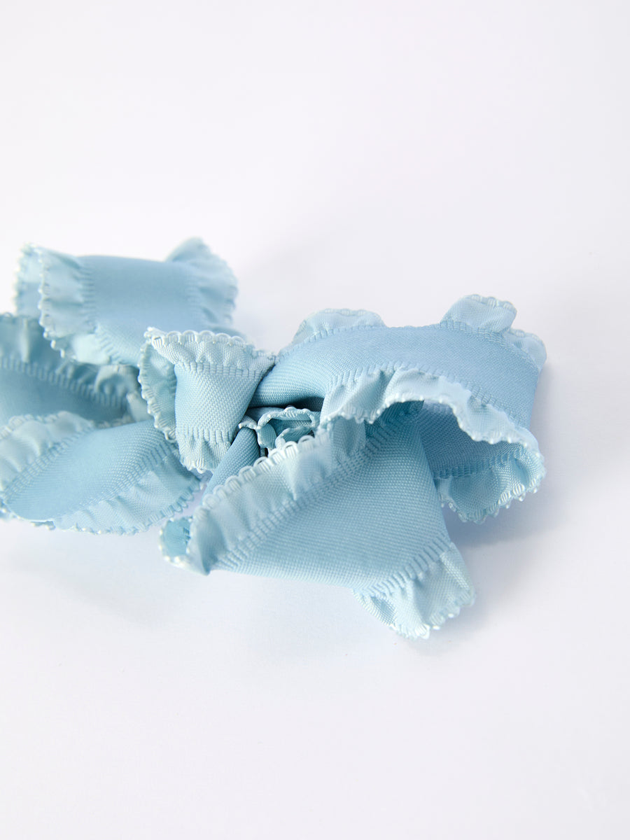 Ruffle Bow Girl Hair Clips 3.5 Inches-Multiple Colors Available
