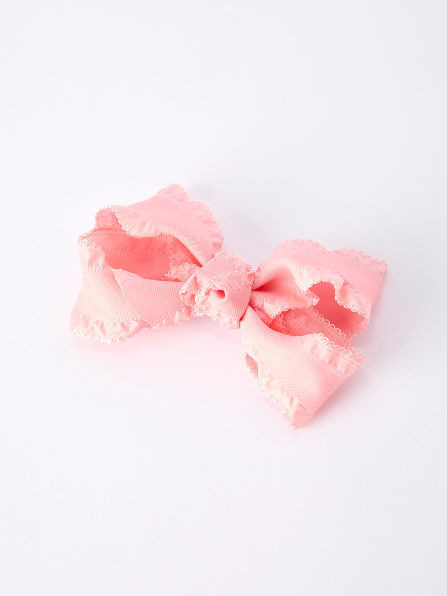 Ruffle Bow Girl Hair Clips 3.5 Inches-Multiple Colors Available