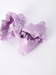 Ruffle Bow Girl Hair Clips 3.5 Inches-Multiple Colors Available