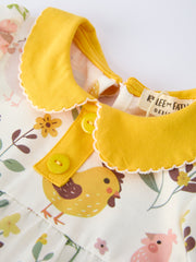 Spring Chick Scallop Short-Sleeve Girl Dress