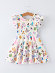 Easter Ice Cream Characters Girls Dress
