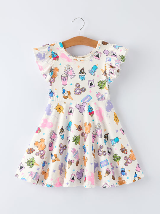 h&m ice cream dress Girls - Pink/Watermelons Printed Cotton Dress - Size: 4-6Y