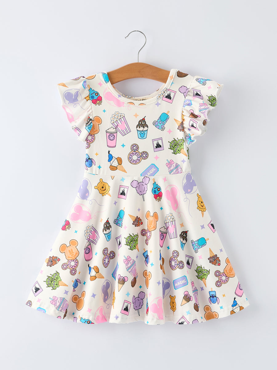 Easter Ice Cream Characters Girls Dress