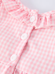 Baby Girls Summer Crocodile Embroidered Smocked Romper