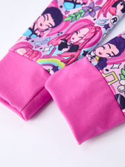 PREORDER Girls Purple Character Print Short Sleeve Pajamas Set