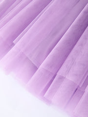 Pink Print Tutu Short Sleeve Girl Twirly Dress