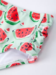 Summer Watermelon Ruffle Girl Swimwear Set