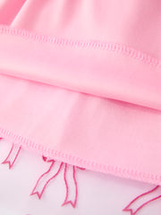 Spring and Summer Pink Tulle Bow Party Dress for Girls