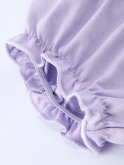 PREORDER  Spring Purple Floral Bow Ruffle Girl Bloomer Set