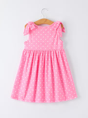 Summer Dessert Smocked Embroidered Pink Girls Dress