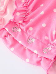 Summer Dessert Smocked Embroidered Pink Baby Girl Romper