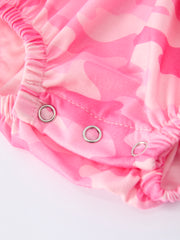 Camouflage "DADDY'S GIRL" Smocking Embroidery Girls Romper