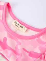 Pink Camouflage "DADDY'S GIRL" Smocking Embroidery Dress