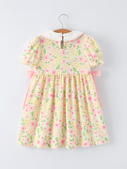 Easter Bunny Embroidery Smocking Cute Baby Girls Dress