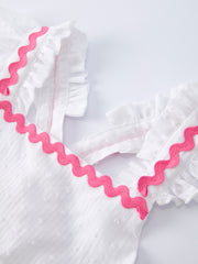 Summer Rainbow Girls Ruffle Strap Dress