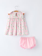 Petal Peter Pan Collar Christ Bishop Christening Baby Girls Bloomer Set