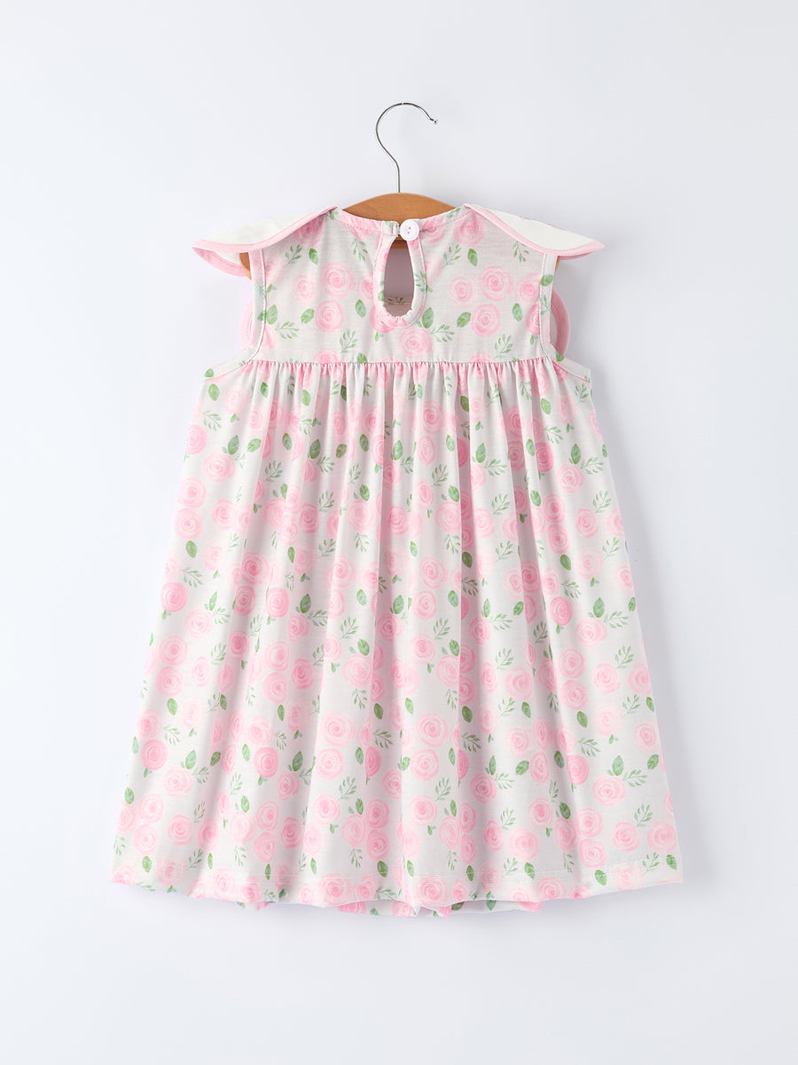 Floral Smocked Petal Peter Pan Collar Dress 2 Floral Smocked Petal Peter Pan Collar Dress 2