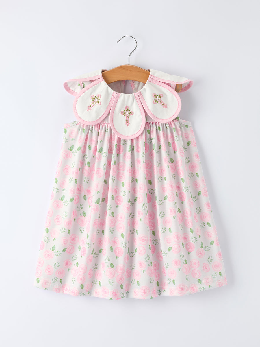 Floral Smocked Petal Peter Pan Collar Dress 2 Floral Smocked Petal Peter Pan Collar Dress 2