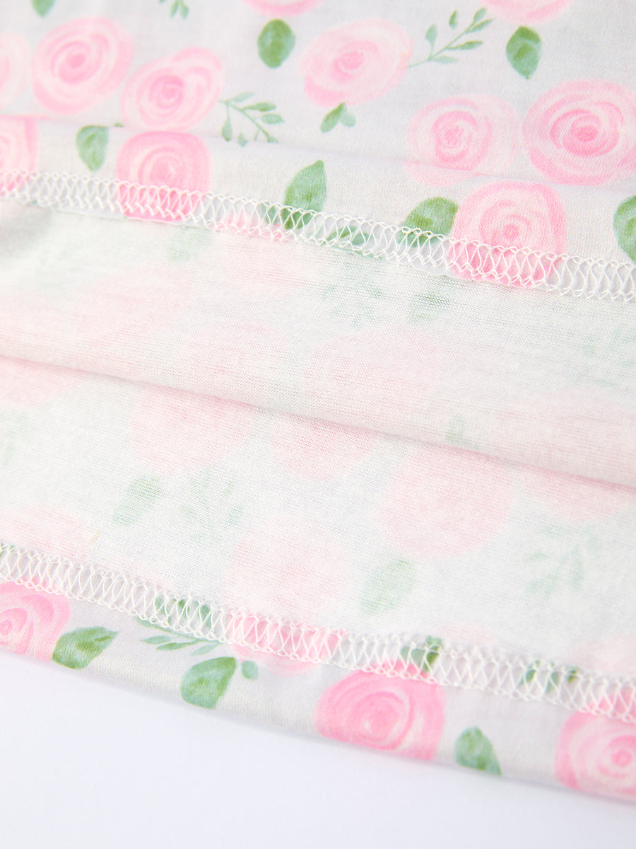 Floral Smocked Petal Peter Pan Collar Dress