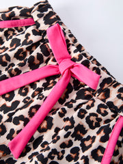 Mommy & Me Leopard Print Ruffle Pajama Set