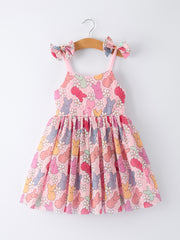 Easter Bunny Print Girl Tulle Dress