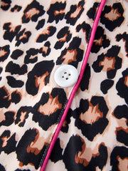 Mommy & Me Leopard Print Ruffle Pajama Set